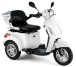 VELECO ZT15 3-Rad Seniorenmobil, elektromagnetische Bremse, Digitaltacho, Stauraum, komplett montiert, Weiß – Bild 5