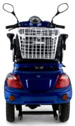 VELECO ZT15 3-Rad Seniorenmobil, elektromagnetische Bremse, Digitaltacho, Stauraum, komplett montiert, Blau – Bild 4