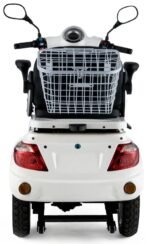 VELECO ZT15 3-Rad Seniorenmobil, elektromagnetische Bremse, Digitaltacho, Stauraum, komplett montiert, Weiß – Bild 4