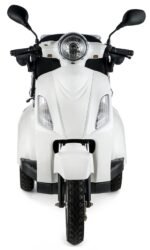 VELECO ZT15 3-Rad Seniorenmobil, elektromagnetische Bremse, Digitaltacho, Stauraum, komplett montiert, Weiß – Bild 2