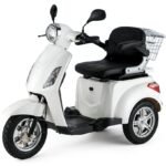 VELECO ZT15 3-Rad Seniorenmobil, elektromagnetische Bremse, Digitaltacho, Stauraum, komplett montiert, Weiß