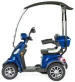 VELECO FASTER Seniorenmobil 4-Rad, 1000W, Lithium-Ionen-Akku, mit Dach, Blau – Bild 3