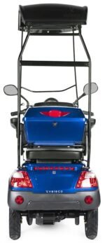 VELECO FASTER Seniorenmobil 4-Rad, 1000W, Lithium-Ionen-Akku, mit Dach, Blau – Bild 4