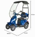 VELECO FASTER Seniorenmobil 4-Rad, 1000W, Lithium-Ionen-Akku, mit Dach, Blau – Bild 9