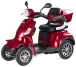 VELECO FASTER Seniorenmobil 4-Rad, Lithium-Ionen-Akku, ElektroRoller, Rot