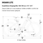 LANKELEISI MG600 Lite E-Bike 27,5" Tiefeinsteiger, 36V 20Ah Akku, 720Wh, SUV-Elektrofahrrad – Bild 8