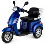 VELECO ZT15 3-Rad Seniorenmobil, elektromagnetische Bremse, Digitaltacho, Stauraum, komplett montiert, Blau