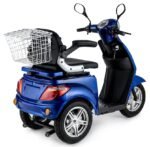 VELECO ZT15 3-Rad Seniorenmobil, elektromagnetische Bremse, Digitaltacho, Stauraum, komplett montiert, Blau – Bild 6