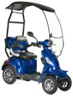 VELECO FASTER Seniorenmobil 4-Rad, 1000W, Lithium-Ionen-Akku, mit Dach, Blau – Bild 6