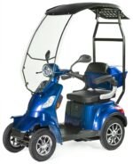 VELECO FASTER Seniorenmobil 4-Rad, 1000W, Lithium-Ionen-Akku, mit Dach, Blau
