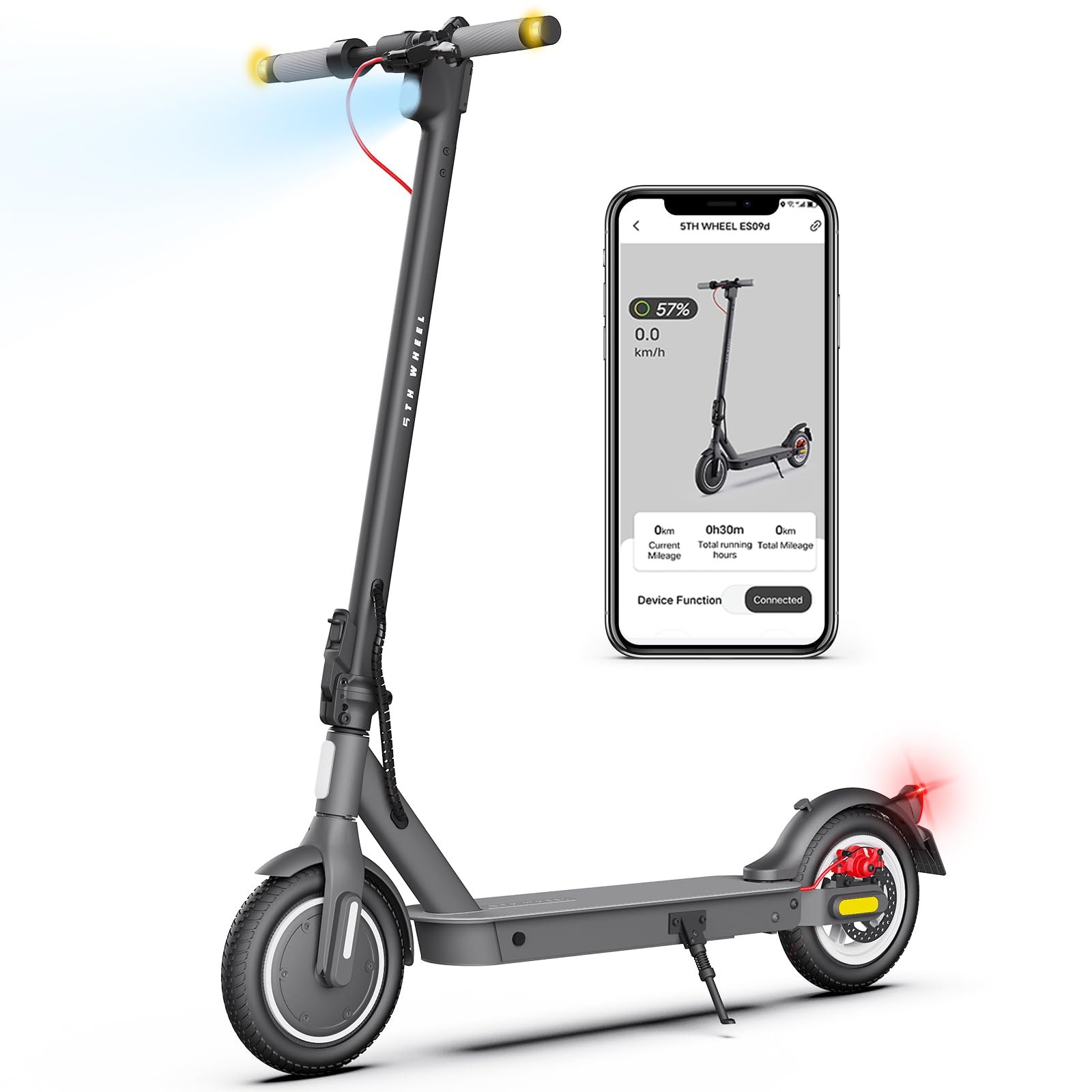 61f_fFuSdBL E-Scooter mit Straßenzulassung, 10", 20 km/h, bis 32 km Reichweite, Blinker, App, Federung & Dual-Bremssystem – Bild 1