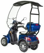 VELECO FASTER Seniorenmobil 4-Rad, 1000W, Lithium-Ionen-Akku, mit Dach, Blau – Bild 7