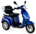 VELECO ZT15 3-Rad Seniorenmobil, elektromagnetische Bremse, Digitaltacho, Stauraum, komplett montiert, Blau – Bild 5