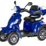 VELECO FASTER Seniorenmobil 4-Rad, 1000W, Lithium-Ionen-Akku, ElektroRoller, Blau