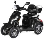 VELECO FASTER Senior Elektroroller 4-Rad mit Sitz, großer Akku-Reichweite, Mobilitätsroller für Senioren