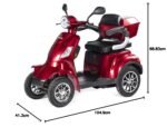VELECO FASTER Seniorenmobil 4-Rad, Lithium-Ionen-Akku, ElektroRoller, Rot – Bild 9