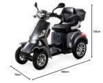 VELECO FASTER Seniorenmobil 4-Rad, ElektroRoller mit Sitz, Lithium-Akku, Grau – Bild 11
