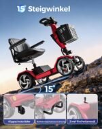 Serianie Faltbares Seniorenmobil, klappbares Elektromobil, 4-Rad, bis 150 kg Tragkraft – Bild 9