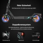 RCB EV85F E-Scooter mit Straßenzulassung, 400W Motor, 20 km/h, 8,5", bis 120 kg, Doppelstoßdämpfer & App – Bild 4