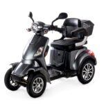 VELECO FASTER Seniorenmobil 4-Rad, ElektroRoller mit Sitz, Lithium-Akku, Grau