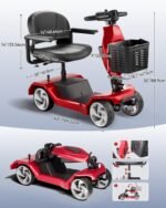 Serianie Faltbares Seniorenmobil, klappbares Elektromobil, 4-Rad, bis 150 kg Tragkraft – Bild 8