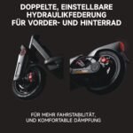 Segway-Ninebot MAX G3 D E-Scooter, Straßenzulassung, bis 80 km Reichweite, 130 kg Tragkraft, Hydraulikfederung – Bild 3