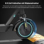 RCB EV85F E-Scooter mit Straßenzulassung, 400W Motor, 20 km/h, 8,5", bis 120 kg, Doppelstoßdämpfer & App – Bild 11