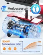 Serianie Faltbares Seniorenmobil, klappbares Elektromobil, 4-Rad, bis 150 kg Tragkraft – Bild 3