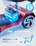 Serianie Faltbares Seniorenmobil, klappbares Elektromobil, 4-Rad, bis 150 kg Tragkraft – Bild 2