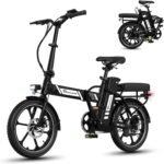 EVERCROSS Elektrofahrrad für Erwachsene, 250W E Bike,16''x 2.0/20" x 4.0 Fette Reifen, bis zu 25KM/H & 60-100km Reichweite, Abnehmbare Batterie, Berg Schnee Elektro Offroad Fahrrad