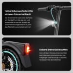 RCB EV85F E-Scooter mit Straßenzulassung, 400W Motor, 20 km/h, 8,5", bis 120 kg, Doppelstoßdämpfer & App – Bild 9
