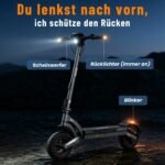 E-Scooter mit ABE, bis 80 km Reichweite, 150 kg Tragkraft, Doppelfederung, Doppelbremse & Blinker – Bild 4