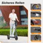 EVERCROSS EV10S MAX E-Scooter mit ABE, 500W Motor, bis 80 km Reichweite, Elektroroller für Erwachsene – Bild 9