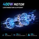 RCB EV85F E-Scooter mit Straßenzulassung, 400W Motor, 20 km/h, 8,5", bis 120 kg, Doppelstoßdämpfer & App – Bild 5