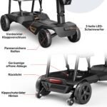 MediHoist YL-985S Elektromobil 4-Rad, 14,5 kg, bis 40 km Reichweite, Ultralight, Schwarz – Bild 6