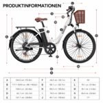 Qekud E-Bike 26 Zoll, 36V 13Ah Akku, 250W Motor, bis 100 km Reichweite, Hybrid-Modus & Display – Bild 9