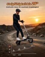 E-Scooter mit Straßenzulassung, 500W Motor, 48V, 20 km/h, bis 70 km Reichweite, 10" Offroad-Reifen & App – Bild 6
