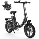 Finbike Klapprad E-Bike 16" Fat Tire, 10,4Ah Akku, 4 Fahrmodi, bis 88 km Reichweite, faltbar, Schwarz
