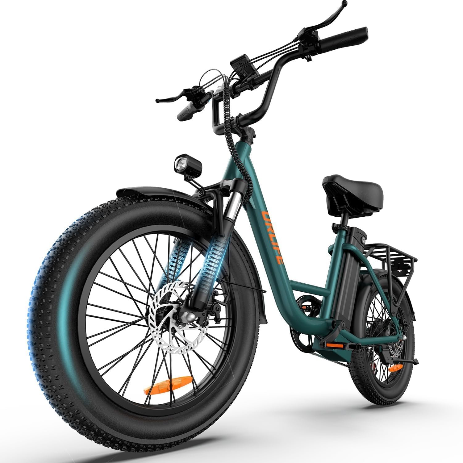 71vsEj9q9-L URLIFE E-Bike 20" x 3.0 Fat Tire, 48V 13Ah Akku, 250W Motor, bis 100 km Reichweite, für Damen & Herren – Bild 1