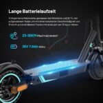 RCB EV85F E-Scooter mit Straßenzulassung, 400W Motor, 20 km/h, 8,5", bis 120 kg, Doppelstoßdämpfer & App – Bild 2