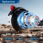 E-Scooter mit Straßenzulassung, 10" Reifen, bis 70 km Reichweite, komfortable Federung & ideal für Pendler – Bild 5