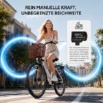 Qekud E-Bike 26 Zoll, 36V 13Ah Akku, 250W Motor, bis 100 km Reichweite, Hybrid-Modus & Display – Bild 6