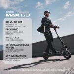 Segway-Ninebot MAX G3 D E-Scooter, Straßenzulassung, bis 80 km Reichweite, 130 kg Tragkraft, Hydraulikfederung – Bild 2