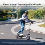 Ausom L1 E-Scooter mit ABE, 500W, bis 90 km Reichweite, 20 km/h, Dual-Federung & Scheibenbremsen – Bild 4