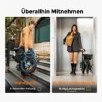 ENGWE Zip Faltbares E-Bike, 16,9 kg leicht, bis 120 km Reichweite im PAS-Modus, kompaktes City-E-Bike – Bild 2
