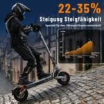 E-Scooter mit ABE, bis 80 km Reichweite, 150 kg Tragkraft, Doppelfederung, Doppelbremse & Blinker – Bild 6