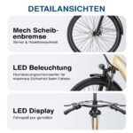 Maxtron Urban7 E-Bike 28", 250W Pedelec, 36V 12,8Ah Akku, bis 70 km Reichweite, Tiefeinsteiger – Bild 6