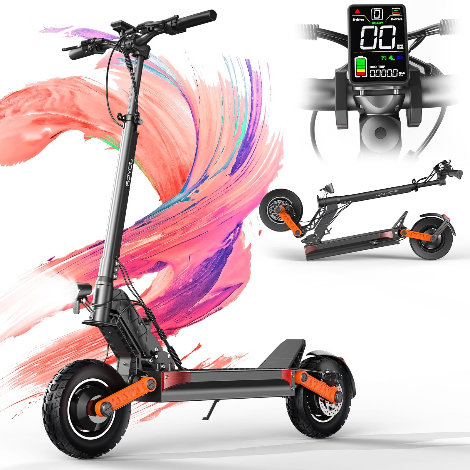 81ozay72G5L JOYOR S10S E-Scooter, 60V 18Ah, bis 85 km Reichweite, 10" Offroad-Reifen, Hydraulikbremsen & Dual-Federung – Bild 1