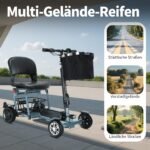 Freejoyer Seniorenmobil Elektromobil 4-Rad, klappbar, 15 km/h, kompakter Mobilitätsroller – Bild 5